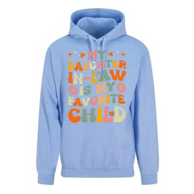 My Daughter In Law Is My Favorite Child Funny Fathers Day Unisex Surf Hoodie