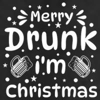 Merry Drunk I'm Christmas Funny Holiday 7 Panel Mesh Trucker Snapback Hat