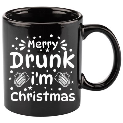 Merry Drunk I'm Christmas Funny Holiday 11oz C Handle Ceramic Mug