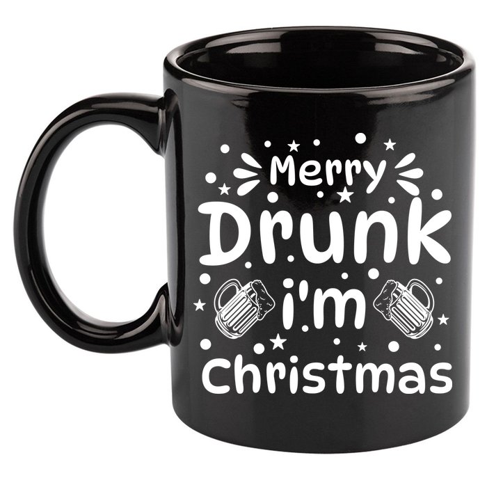 Merry Drunk I'm Christmas Funny Holiday 11oz C Handle Ceramic Mug