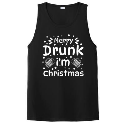 Merry Drunk I'm Christmas Funny Holiday PosiCharge Competitor Tank