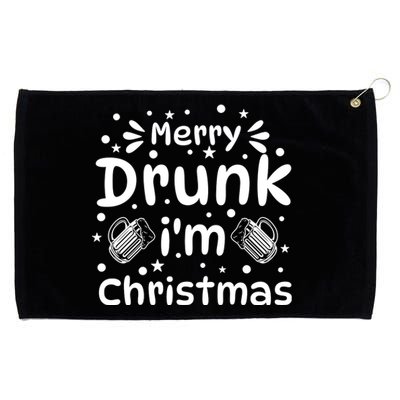 Merry Drunk I'm Christmas Funny Holiday Grommeted Golf Towel