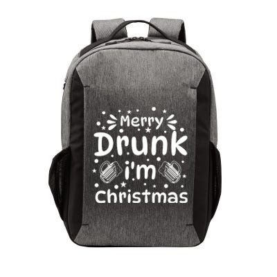 Merry Drunk I'm Christmas Funny Holiday Vector Backpack