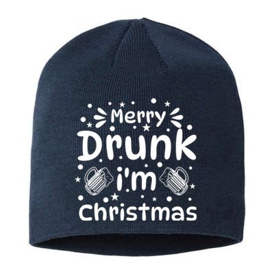 Merry Drunk I'm Christmas Funny Holiday Sustainable Beanie