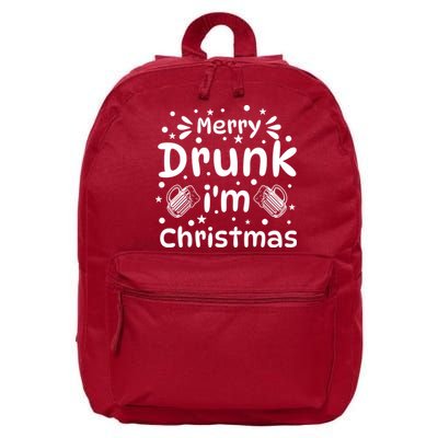 Merry Drunk I'm Christmas Funny Holiday 16 in Basic Backpack