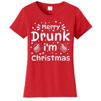 Merry Drunk I'm Christmas Funny Holiday Women's T-Shirt