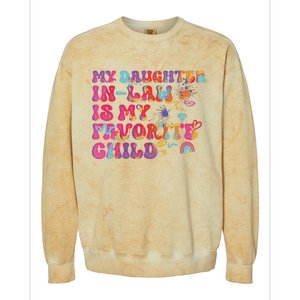 My Daughter In Law Is My Favorite Child Funny Family Colorblast Crewneck Sweatshirt