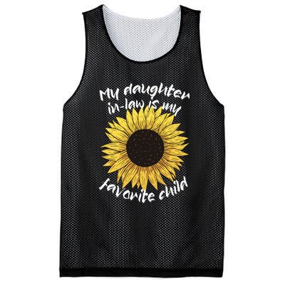 My Daughter In Law Is My Favorite Child Family Sunflower Mesh Reversible Basketball Jersey Tank