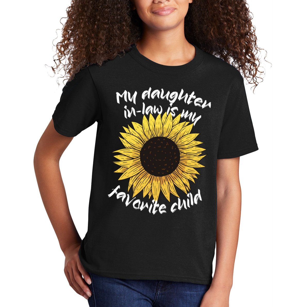 My Daughter In Law Is My Favorite Child Family Sunflower Kids T-Shirt
