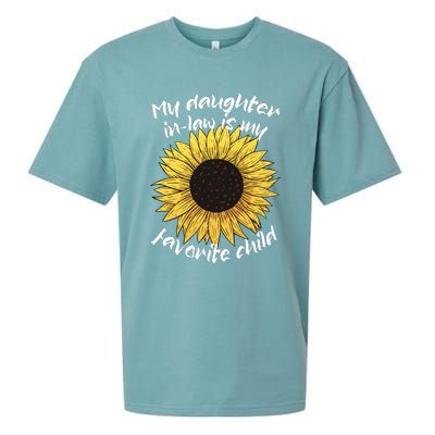 My Daughter In Law Is My Favorite Child Family Sunflower Sueded Cloud Jersey T-Shirt