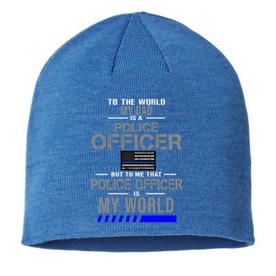 My Dad Is A Police Officer Gift Cute Gift Sustainable Beanie