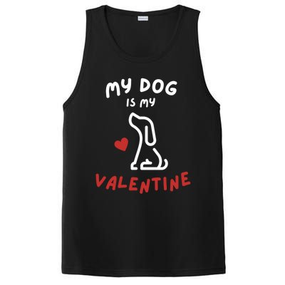 My Dog Is My Valentine Funny Cute Dog Lover Mom Dad V Day Gift PosiCharge Competitor Tank