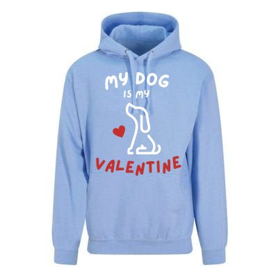 My Dog Is My Valentine Funny Cute Dog Lover Mom Dad V Day Gift Unisex Surf Hoodie