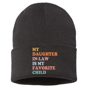 My Daughter In Law Is My Favorite Child Mother In Law Day Sustainable Knit Beanie