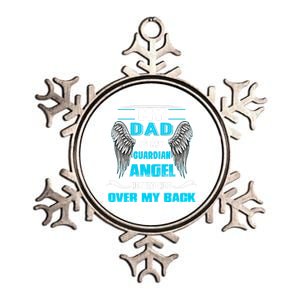 My Dad Is My Guardian Angel He Watches Over My Back Loss Dad Gift Metallic Star Ornament