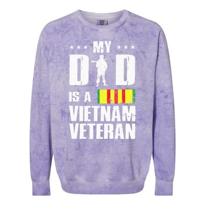 My Dad Is A Vietnam Veteran Colorblast Crewneck Sweatshirt