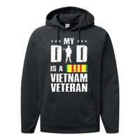 My Dad Is A Vietnam Veteran Performance Fleece Hoodie