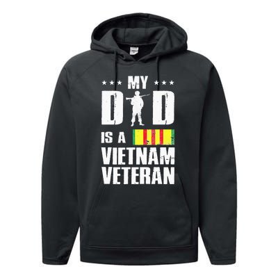 My Dad Is A Vietnam Veteran Performance Fleece Hoodie