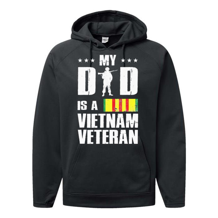 My Dad Is A Vietnam Veteran Performance Fleece Hoodie