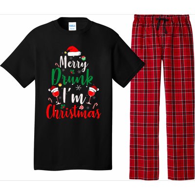 Merry Drunk I'm Christmas Funny Santa Joke Xmas Beer Lover Pajama Set