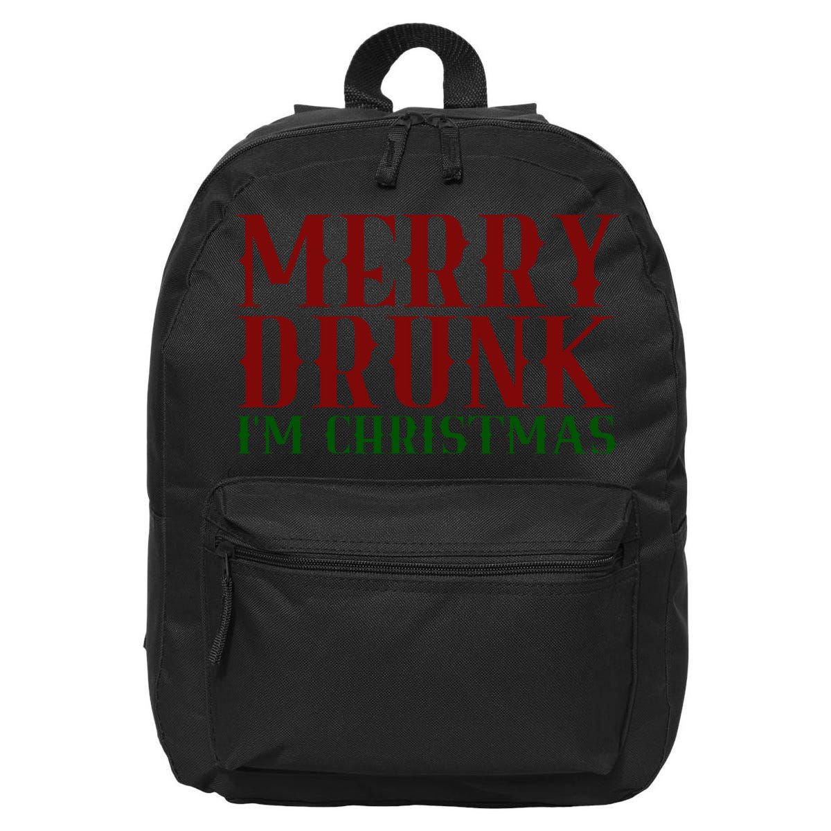 Merry Drunk Im Christmas Funny Holiday 16 in Basic Backpack