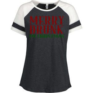 Merry Drunk Im Christmas Funny Holiday Enza Ladies Jersey Colorblock Tee