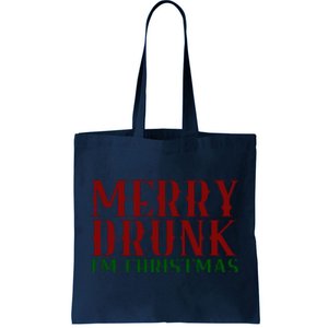 Merry Drunk Im Christmas Funny Holiday Tote Bag