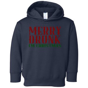 Merry Drunk Im Christmas Funny Holiday Toddler Hoodie