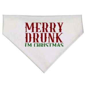 Merry Drunk Im Christmas Funny Holiday USA-Made Doggie Bandana