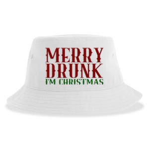 Merry Drunk Im Christmas Funny Holiday Sustainable Bucket Hat