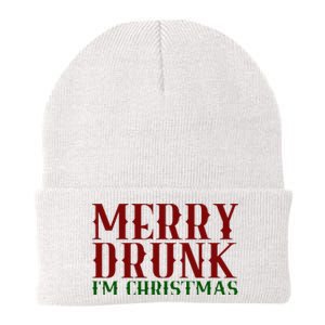 Merry Drunk Im Christmas Funny Holiday Knit Cap Winter Beanie