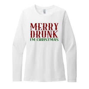 Merry Drunk Im Christmas Funny Holiday Womens CVC Long Sleeve Shirt