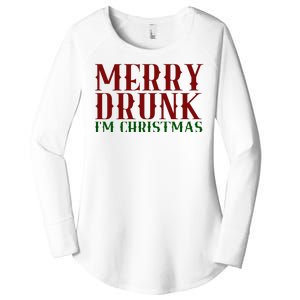 Merry Drunk Im Christmas Funny Holiday Women's Perfect Tri Tunic Long Sleeve Shirt