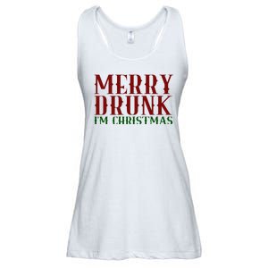 Merry Drunk Im Christmas Funny Holiday Ladies Essential Flowy Tank