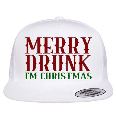 Merry Drunk Im Christmas Funny Holiday Flatbill Hat