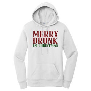 Merry Drunk Im Christmas Funny Holiday Women's Pullover Hoodie