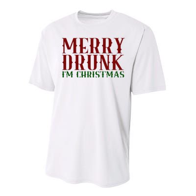 Merry Drunk Im Christmas Funny Holiday Performance Sprint T-Shirt