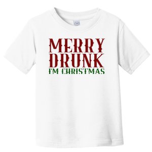 Merry Drunk Im Christmas Funny Holiday Toddler T-Shirt