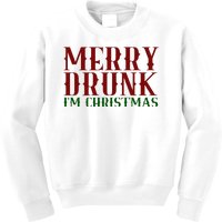 Merry Drunk Im Christmas Funny Holiday Kids Sweatshirt