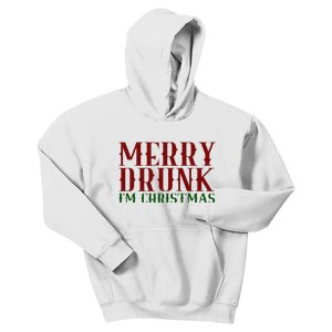 Merry Drunk Im Christmas Funny Holiday Kids Hoodie