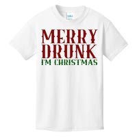 Merry Drunk Im Christmas Funny Holiday Kids T-Shirt