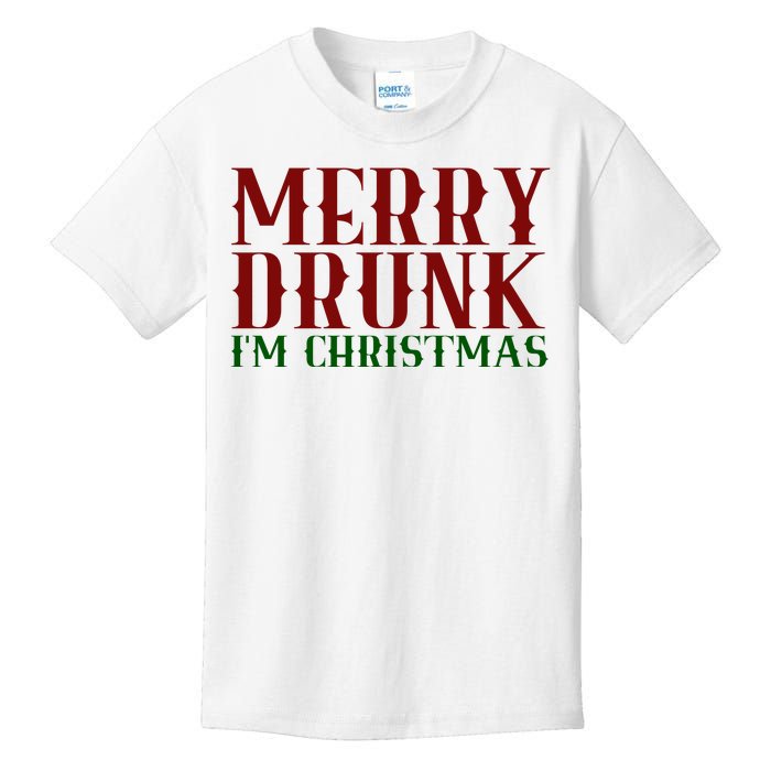 Merry Drunk Im Christmas Funny Holiday Kids T-Shirt