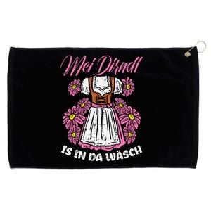 Mei Dirndl In Da Wasch Oktoberfest Funny German Grommeted Golf Towel