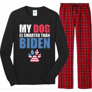 My Dog Is Smarter Than Your President Biden Funny AntiBiden Long Sleeve Pajama Set