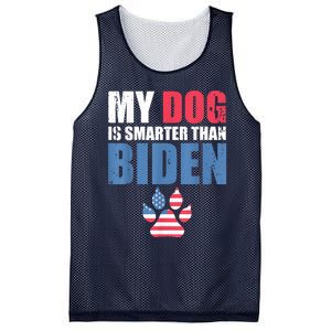 My Dog Is Smarter Than Your President Biden Funny AntiBiden Mesh Reversible Basketball Jersey Tank