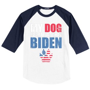 My Dog Is Smarter Than Your President Biden Funny AntiBiden Baseball Sleeve Shirt