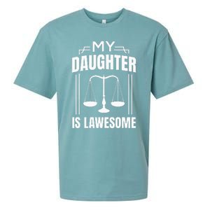 My Daughter Is Lawesome Daughter Lawyer Law Student Sueded Cloud Jersey T-Shirt