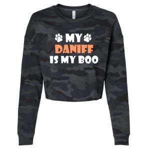 My Daniff Is My Boo Halloween Dog Owner Gift Cropped Pullover Crew