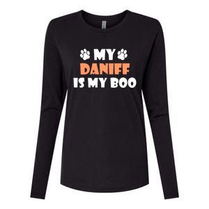 My Daniff Is My Boo Halloween Dog Owner Gift Womens Cotton Relaxed Long Sleeve T-Shirt