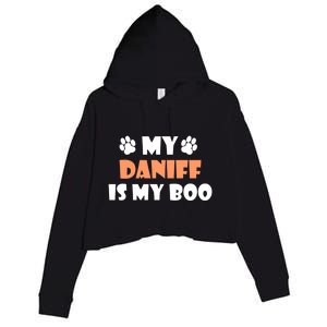 My Daniff Is My Boo Halloween Dog Owner Gift Crop Fleece Hoodie